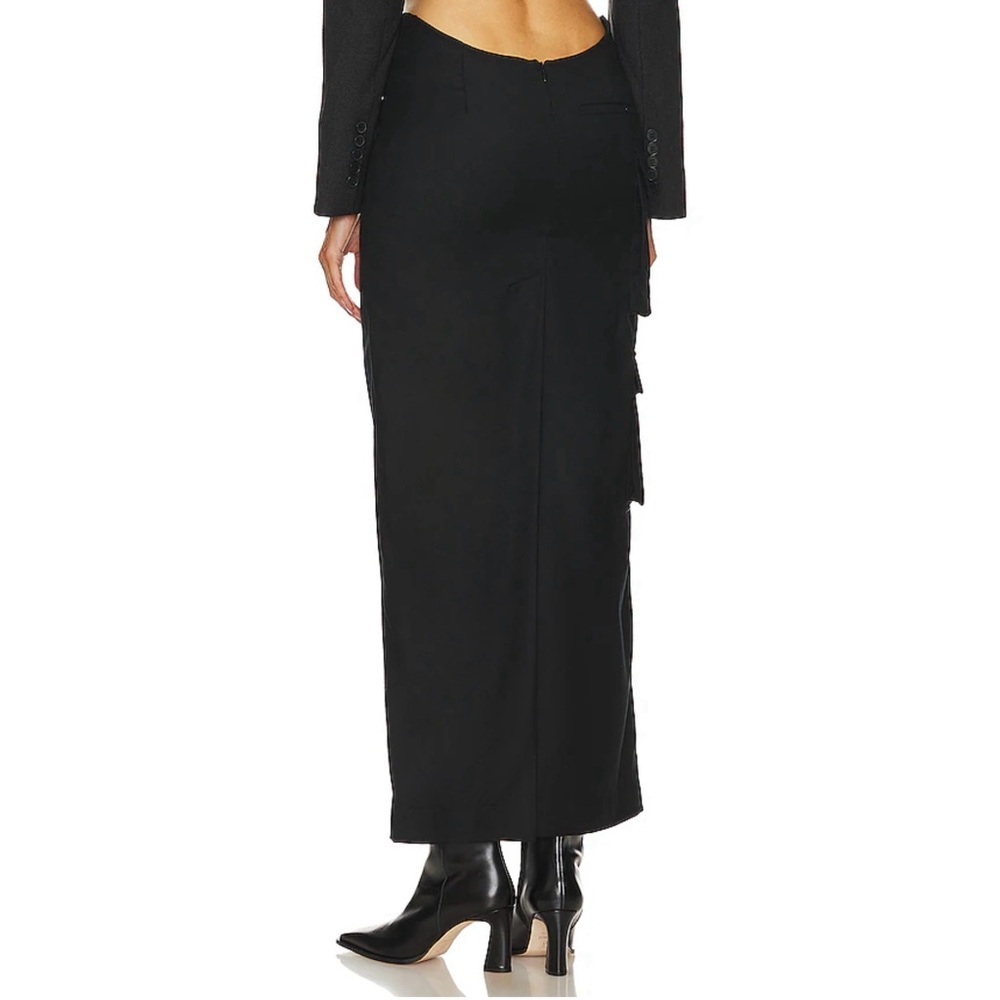 💕 AYA MUSE stok skirt in black, wool cargo pockets size M Revolve LA brand